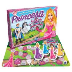 Jogo Aventuras De Uma Princesa Conto De Fadas Tabuleiro Infantil Educativo - Pais e Filhos