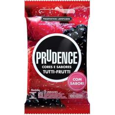 Camisinha Preservativo Prudence Cores e Sabores Pacote com 3 unidades,