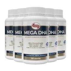 Kit 5 Mega DHA 1500mg Vitafor 120 Cápsulas