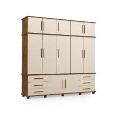 Guarda Roupa Com 12 Portas Berlim Malbec Off White