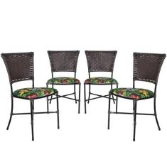 Jogo Cozinha Cadeiras Gramado Tabaco De Jantar - PANERO MÓVEIS