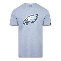 Camiseta Nfl Philadelphia Eagles Preto Mescla Cinza New Era