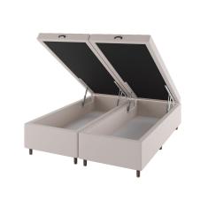 BASE BOX BAU QUEEN SIZE CAIRO (43X158x198CM) TURKEY CREME - CASA GIULIA