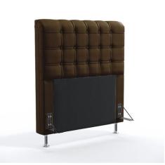 Cabeceira Estofada Para Cama Box Dama 90 Para Cama de Solteiro Suede M