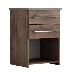 Mesa De Cabeceira Bruna Mdp 2 Gavetas Chocolate - Quarta Divisao Movei