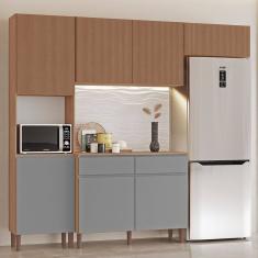 Cozinha Completa Modulada Bali New 100% MDF Tuboarte 7 Portas e 2 Gavetas