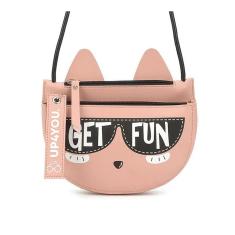 Bolsa Feminina Transversal Gatinho Up4You Bu78254 Nude