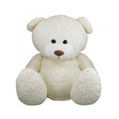 Urso De Pelúcia Sorriso Branco Sentado 73 Cm