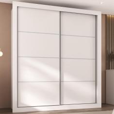 Guarda Roupa Casal Alasca MP4311 2 Portas de Correr 4 Gavetas MDP Branco Multimóveis