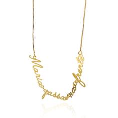 Colar Maria Passa na Frente Banhado Ouro 18K