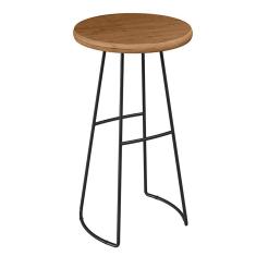 Mesa Bistrô Alta Madeira Maciça Tampo de Peroba Aurora Cor Peroba Rosa - Dream Home Design