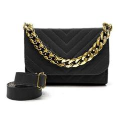 Bolsa Feminina Luxo Alça Corrente De Mão E Transversal-Feminino