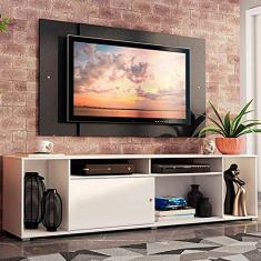 Rack Madesa Cancun e Painel para Tv até 58 Polegadas - Branco/preto 098n