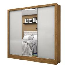 Guarda Roupa Roupeiro Santiago Plus 3 Portas de Correr com Espelho Cen