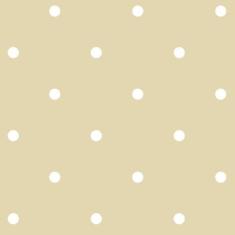 Papel De Parede Poa Mostarda Circulos Brancos Autocolante - LRP