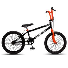 Bicicleta Infantil Aro 20 Bmx Freio V-Brake Preto e Laranja Gottbike