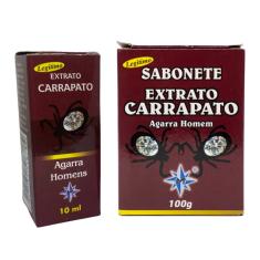 Kit Atrativo Óleo Carrapato Agarra Homens 10 ml + Sabonete