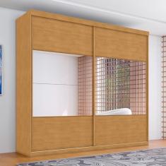 Guarda Roupa Com Espelho 2 Portas Aroeira Naturalle