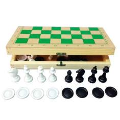 Brinquedos Educativos Jogo de Xadrez e Damas