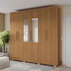 Guarda Roupa Roupeiro Casal 232cm com 6 Portas e Espelhos CB01M569 Kap