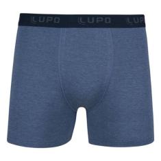 Cueca Boxer Lupo em Cotton com Elastano 615-002, Azul jeans, P