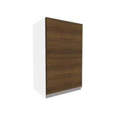Armário De Cozinha Aéreo 100% MDF 40 cm 1 Porta Branco/Rustic Acordes 