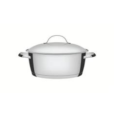 Caçarola Rasa Tramontina Allegra em Aço Inox com Fundo Triplo 24 cm 4,