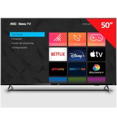 Smart TV Roku 50 Polegadas 50 Polegadas 4K 50U6125/78G Serie 6125 AOC Preto Bivolt