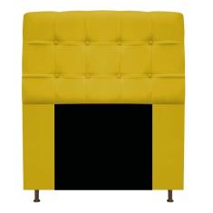 Cabeceira Estofada Mel 90 Cm Solteiro Suede Amarelo