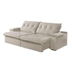 Sofá 2 Lugares Retrátil E Reclinável Martins M-163 Veludo Creme