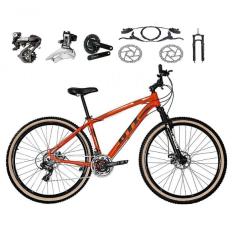 Bicicleta Aro 29 Gti Roma Shimano Altus 24v Freio Disco Hidráulico Garfo Trava - Laranja Tam.19