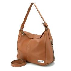 Bolsa Sacola Hobo em Couro Legitimo Bovino Road Seven, Caramelo, Único