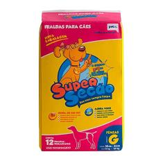 Fralda Descartável Super Secão para Cães Fêmeas - Tamanho G