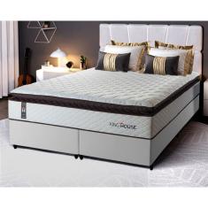 Conjunto Cama Box Espuma San Diego Branco Queen 158x198x67