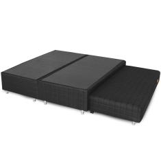 Box Queen Com Cama Auxiliar Bicama De Mola Bonnel 158x198x38cm - bf Colchões