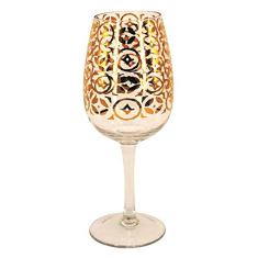 Conjunto de Taças De Vinho em Vidro Cristalino Natal 6 peças