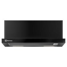 Depurador De Ar Electrolux 60 Cm Retrátil Preto Efficient Com Luz De Led DE6RB