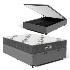 Cama Box Baú com Colchão de Espuma D33 Ortobom Airtech 100 Casal 138cm