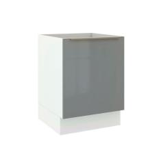 Balcão Madesa Lux 60cm 1 Porta Branco Cinza
