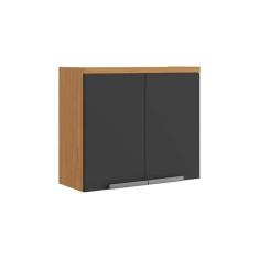 Armário Aéreo De Cozinha Itatiaia 2 Portas Grafite New Porto