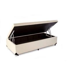 Cama Box Baú Solteiro Egoflex AColchões Síntetico Bege 41x88x188