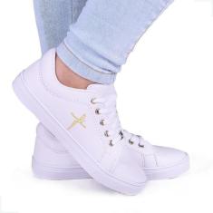 Tênis Feminino Branco Sapatenis Leve e Confortável - Star outlet Calça