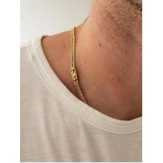 Cordão Banhado A Ouro 18k Grumet Lacraia 5mm Super Luxo - Mk Jóias