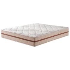 Cama Box Bege E Colchão Classic 26 Cm Molas Ensacadas Casal
