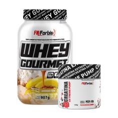 Kit Whey Protein Gourmet Pote 907g + Creatina Extreme Pump Elite Serie