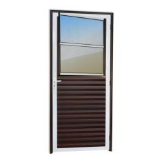 Porta de Sala Super Vidro Reflex 210cm X 86cm Brimak Abertura Esquerda