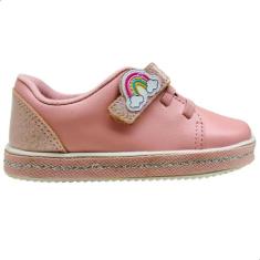 Tenis Molekinha Infantil Bebe Feminino Sintetico tiras autocolantes, 2