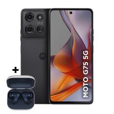 Smartphone Motorola Moto g75 5G + Moto Buds - 256GB 16GB (8GB RAM+8GB Ram Boost) e 50MP Sony Lytia 600 Camera Moto AI Ultrarresistencia militar