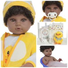 Boneco Reborn Príncipe 46cm Corpo de Vinil Pode Dar Banho - Cegonha Re