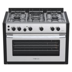 Fogao de Embutir 5 Bocas Venax Gaudi Platinum GII Inox Gas Glp 127 V